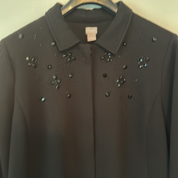 Black cocktail jacket with beautiful black beading - Picture 3 of 6